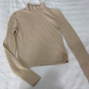 Zara Cropped Long-Sleeve Turtleneck